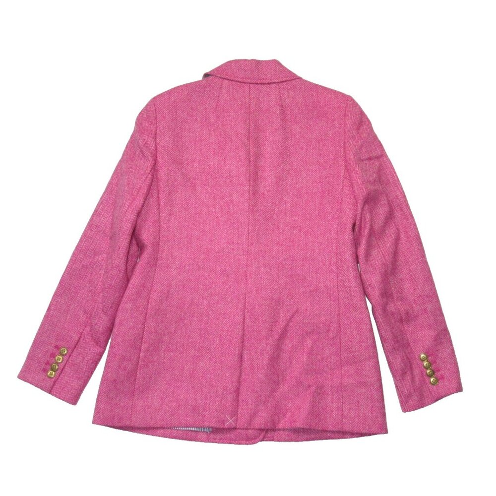 NWT J.Crew Bristol Blazer in Rose Pink English Wool Herringbone Jacket 6 $298 - Picture 6 of 9
